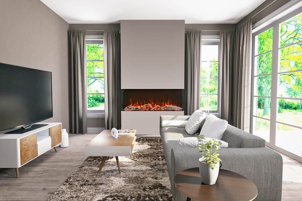 Amantii - 60-TRU-VIEW-XL XT 3 Sided Electric Fireplace - Image 3