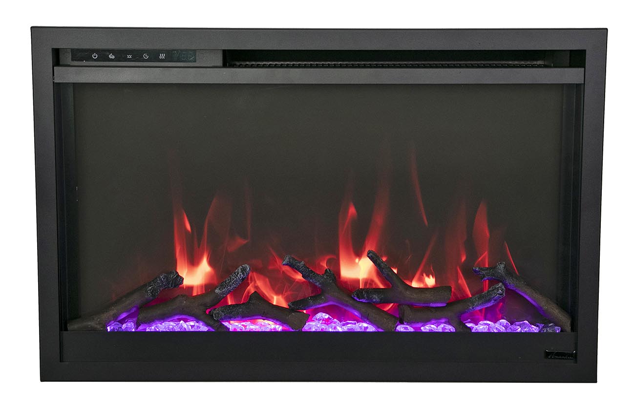 Amantii - Amantii 30 inch TRD-Xtraslim Smart WiFi Extra Slim Electric Fireplace