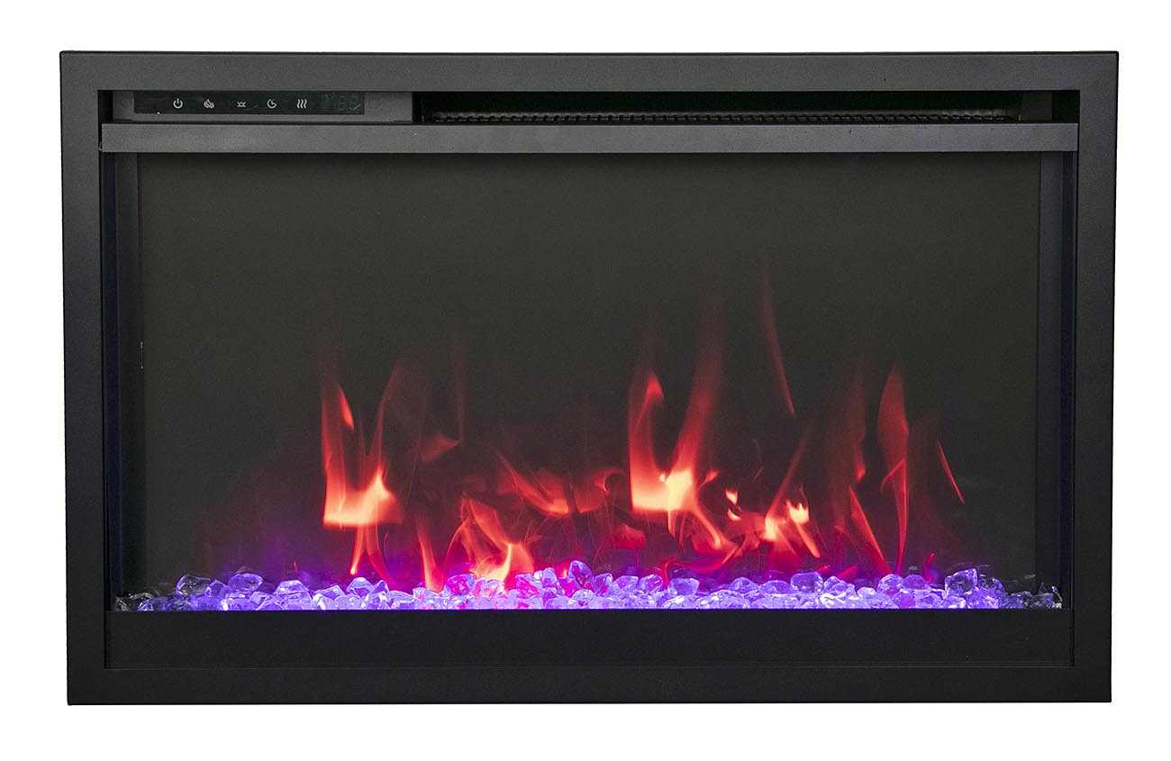 Amantii - Amantii 30 inch TRD-Xtraslim Smart WiFi Extra Slim Electric Fireplace - Image 4