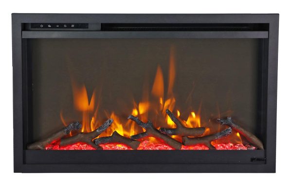 Amantii - Amantii 33 inch TRD-Xtraslim 3.0 Smart WiFi Extra Slim Electric Fireplace - Image 2