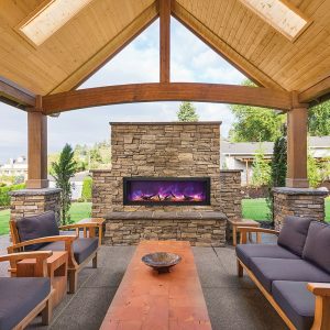 Amantii - BI Deep 50 inchSmart Electric Fireplace Indoor / Outdoor