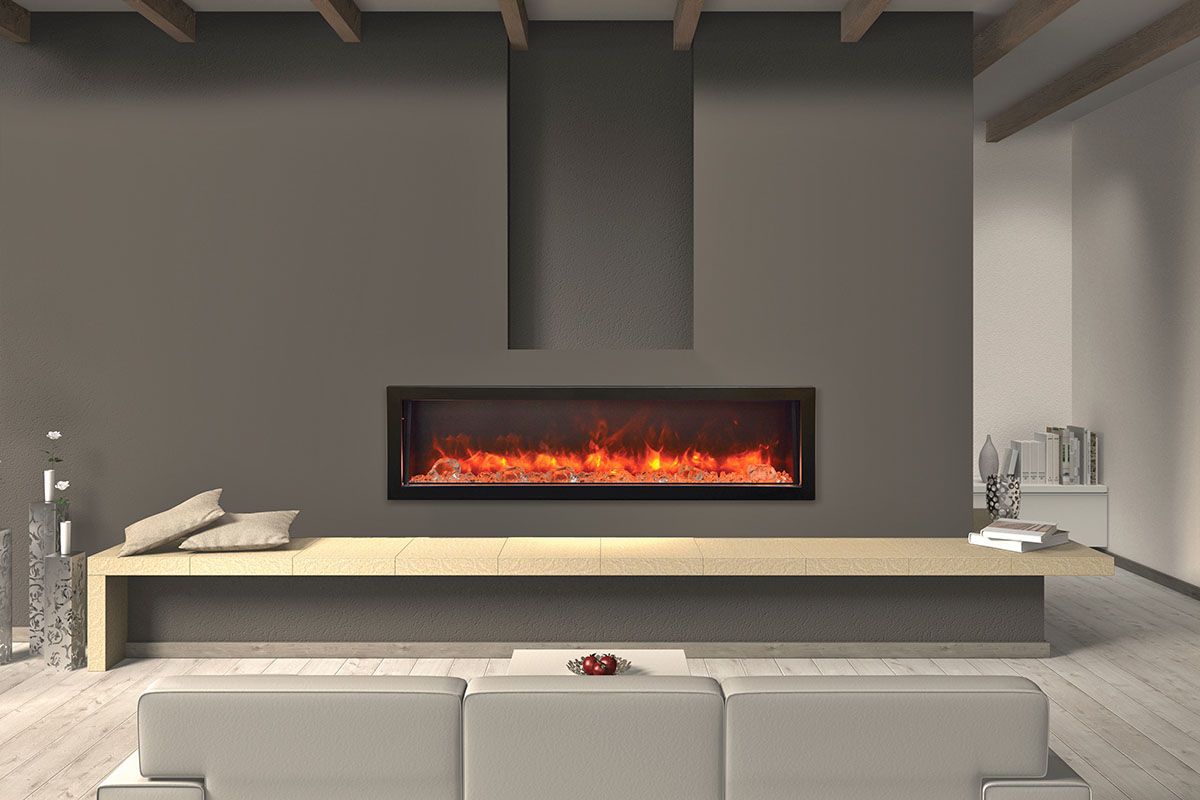Amantii - BI-88-DEEP Smart Electric Fireplace Indoor / Outdoor