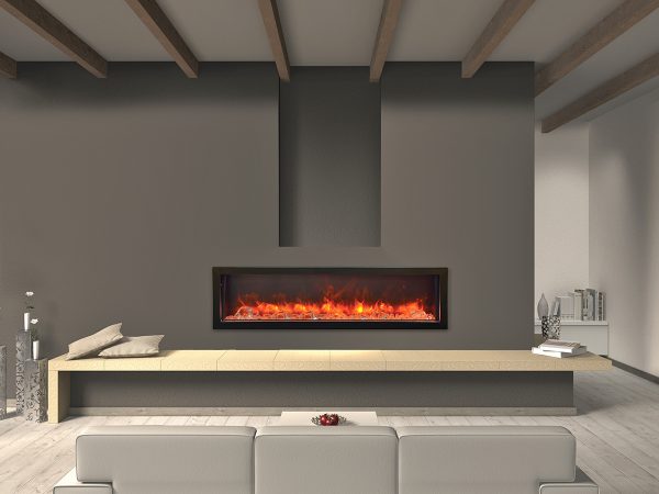 Amantii - BI Deep 60 inchSmart Electric Fireplace Indoor / Outdoor