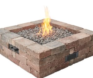 The Outdoor Greatroom Company - Bronson Block Square Gas Fire Pit Kit