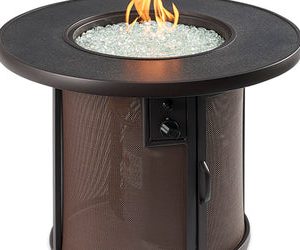 The Outdoor Greatroom Company - Brown Stonefire Round Gas Fire Pit Table