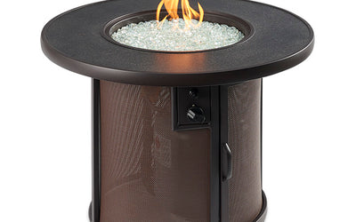 The Outdoor Greatroom Company - Brown Stonefire Round Gas Fire Pit Table