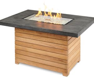 The Outdoor Greatroom Company - Darien Rectangular Gas Fire Pit Table with Everblend Top