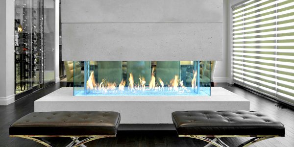 DaVinci Collection - Island Linear Gas Fireplace - Image 2