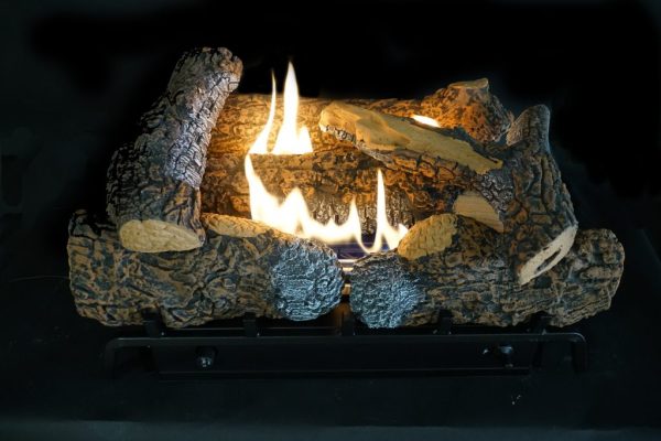 White Mountain Hearth - Kennesaw II Refractory Log Set & Vent-Free HearthRite Burner