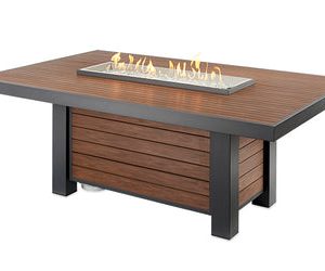 The Outdoor Greatroom Company - Kenwood Linear Dining Height Gas Fire Pit Table