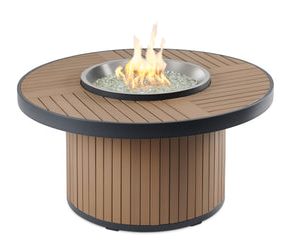 The Outdoor Greatroom Company - Light Tan Brooks Round Gas Fire Pit Table