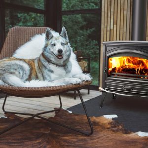 Amantii - Lynwood W-76 Cast Iron Free Stand Wood Fireplace