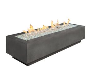 The Outdoor Greatroom Company - Midnight Mist Cove 72 inches Linear Gas Fire Pit Table