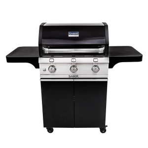 Saber Deluxe Black 3-Burner Cart Grill
