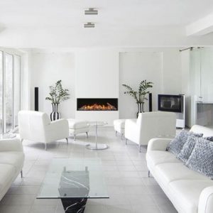 Amantii - True View Slim Smart 30 inch 3 Sided Electric Fireplace