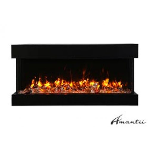 Amantii - True View Slim Smart 40 inch 3 Sided Electric Fireplace - Image 2