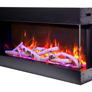 Amantii - True View Slim Smart 40 inch 3 Sided Electric Fireplace