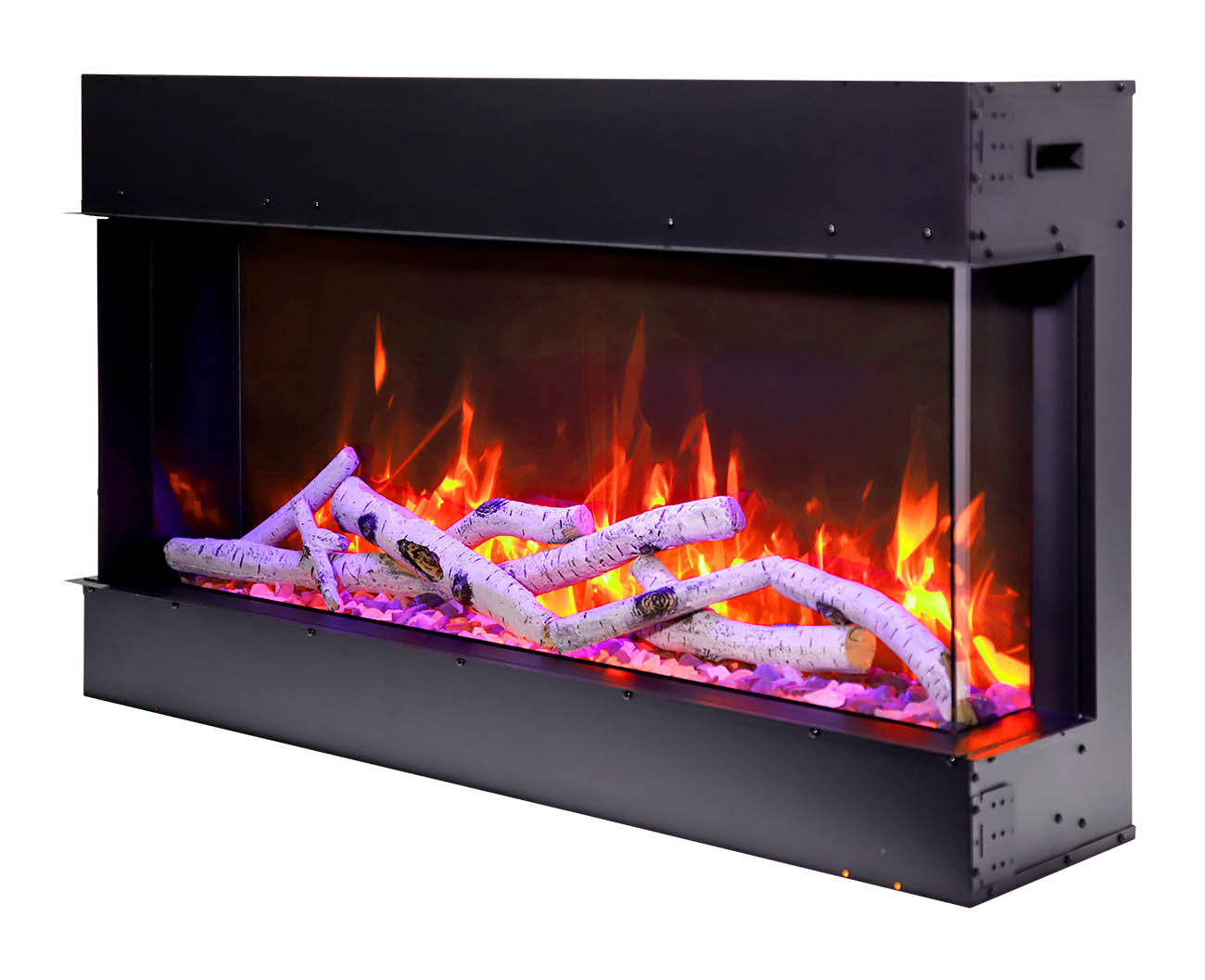 Amantii - True View Slim Smart 40 inch 3 Sided Electric Fireplace