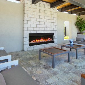 Amantii - True View Slim Smart 50 inch 3 Sided Electric Fireplace