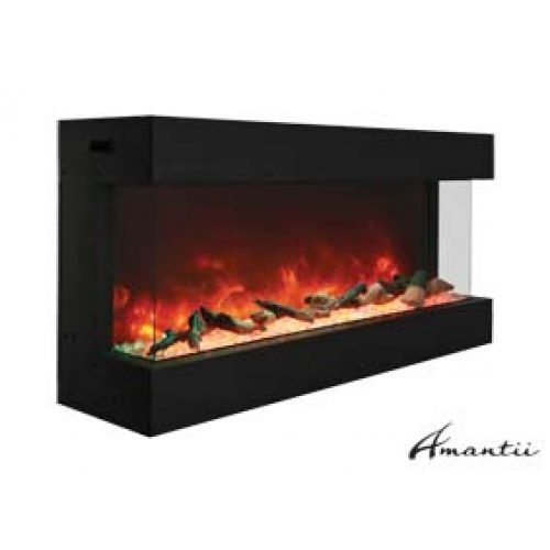 Amantii - True View XL Deep Smart 50 inch 3 Sided Electric Fireplace