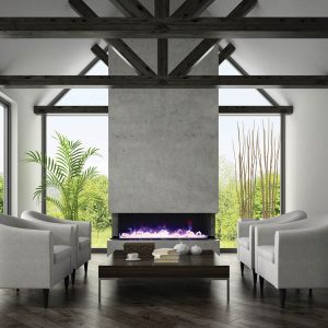 Amantii - True View XL Deep Smart 72 inch 3 Sided Electric Fireplace