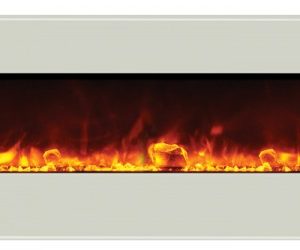 Amantii - WM-BI-48-5823-WHTGLS Wall Mount / Built-In Electric Fireplace