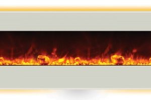 Amantii - WM-BI-72-8123-WHTGLS Wall Mount / Built-In Electric Fireplace