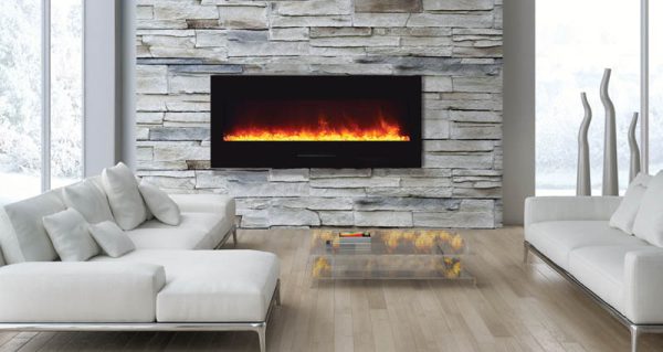 Amantii - WM-FM-50-BG Electric Fireplace