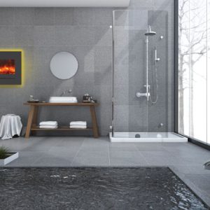 Amantii - WM-FML-34-4023-STL Linear Electric Fireplace