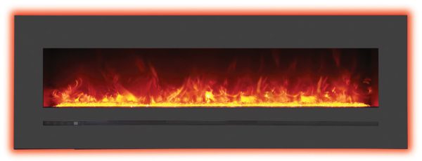 Amantii - WM-FML-60-6623-STL Linear Electric Fireplace