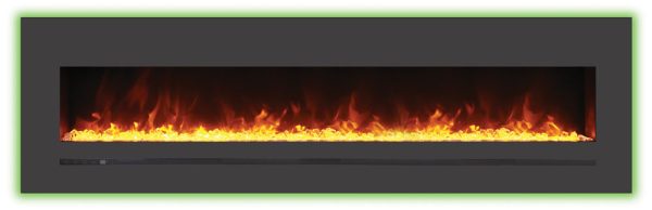 Amantii - WM-FML-72-7823-STL Linear Electric Fireplace