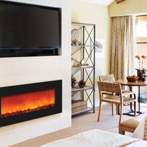 Amantii - WM-SLIM-36 Wall Mount Zero Clearance Fireplace