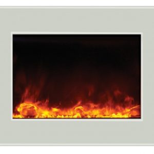 Amantii - ZECL-39-4134-WHTGLS Electric Fireplace