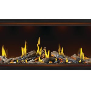 Napoleon - Tall Linear Vector™ 74 with Luminous Logs, Direct Vent Fireplace, Natural Gas, Electronic Ignition