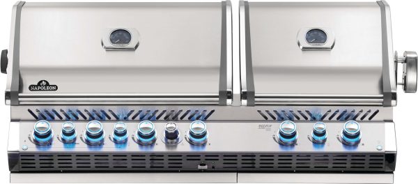 Napoleon - Built-in Prestige PRO™ 825 Propane Gas Grill Head with Infrared Bottom and Rear Burner, Stainless Steel