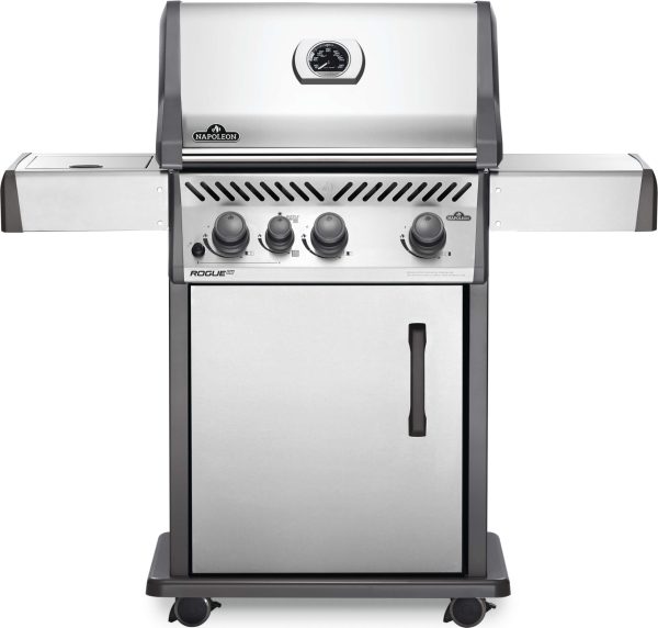 Napoleon - Rogue® XT 425 Propane Gas Grill with Infrared Side Burner, Stainless Steel